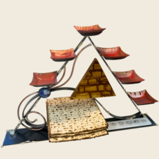 RSPM1 - Wood Pyramid Combo Seder Plate